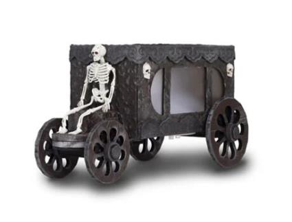 Adereço MOM Carro Funerário Preto Com Luz E Som De 18X31X18 Cm