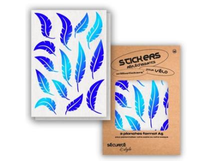 Autocolantes Refletores WILL B STICKERS  Tamanho A5 Pluma