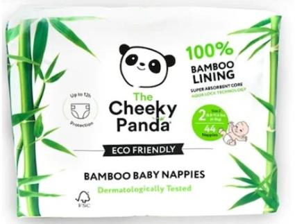 Fraldas bébé biodegradáveis em bambu tamanho 2 (3-8kg, 44 fraldas) The Cheeky Panda