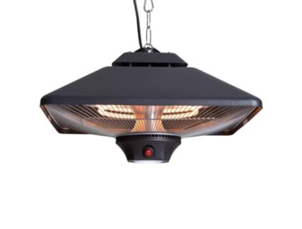 Aquecedor Suspenso Spica Square 2000 W Halogéneo SUNRED (Preto)