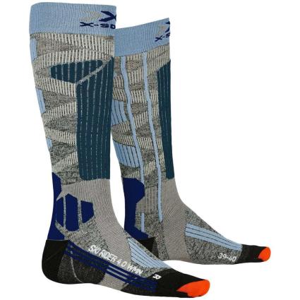 X-socks Ski Rider 4.0 Socks Cinzento EU 41-42 Mulher