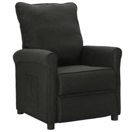 vidaXL Poltrona reclinável tecido preto