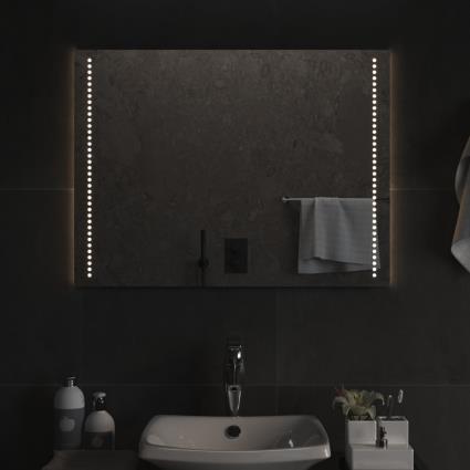 vidaXL Espelho de casa de banho com luzes LED 80x60 cm