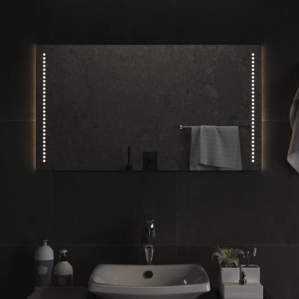 vidaXL Espelho de casa de banho com luzes LED 90x50 cm