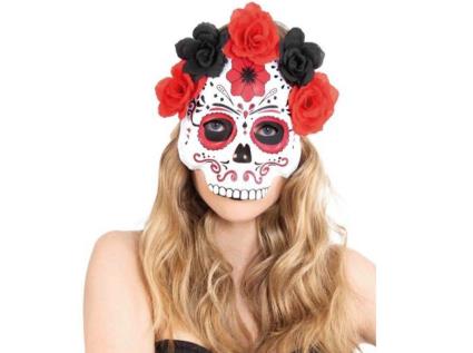 Máscara Katrina Rubies Com Rosas Pretas