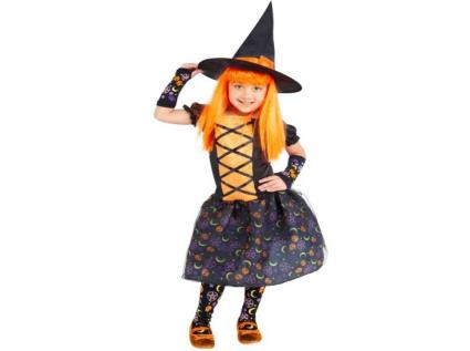 Disfarce Bruxa Rubies Moonlight Laranja 3-4 Anos 104x54cm