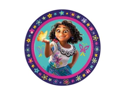 Pratos de Festa LIRAGRAM ESPAÑA Pacote De 8 Encantados De Papelão Disney 23 Cm