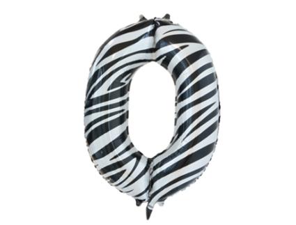 Balão WEFIESTA Foil Número 0 Zebra