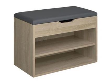 Banco TECTAKE Sapateira TECTAKE Acolchado Jasmina 60x30x43,5cm