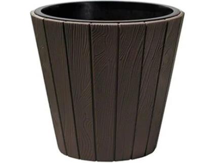 Vaso PROSPERPLAST PLASTIKEN Woode Castanho (488 mm)