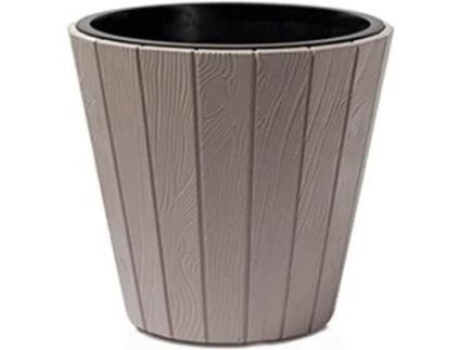 Vaso PROSPERPLAST PLASTIKEN Woode Castanho (488 mm)