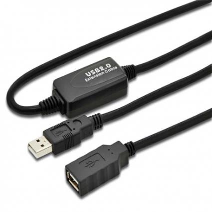 Cabo Usb 2.0 Tipo-A Macho / Fêmea Amplificado 10m 