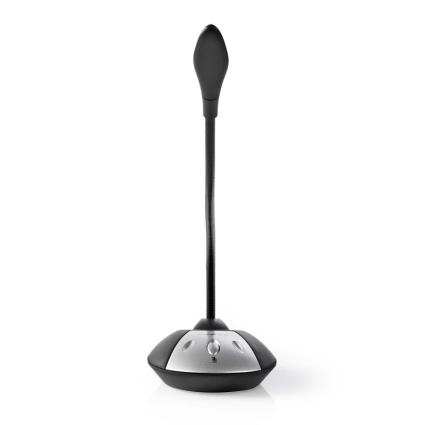 Microfone Desk Fléxivel de 360 graus. Pode ser apontado em qualquer direcção, reduzindo o ruído de fundo. Saída USB A
