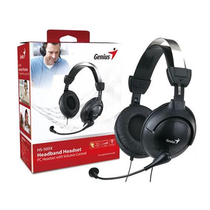 HS-M505X: full-sizee earcups headset: volume control: SINGLE JACK