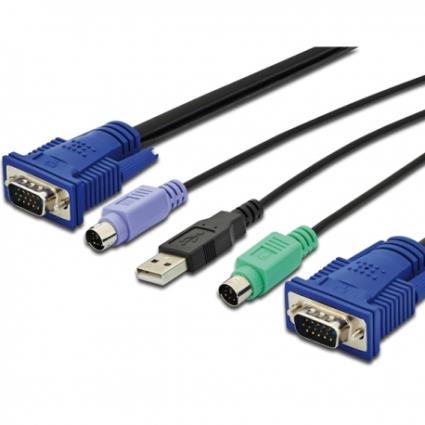 KVM CABOS TECL+RATO+MON 3MT (PS2+USB)