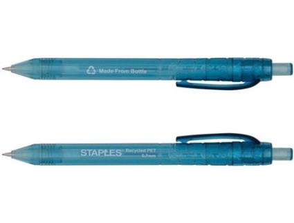 Lapiseira Feita de Garrafa, Plástico Reciclado, Mina HB de 0,7 mm, Azul