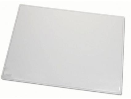 Base de Secretária, 50 x 63 cm, PVC, Cinzento e Cobertura Transparente