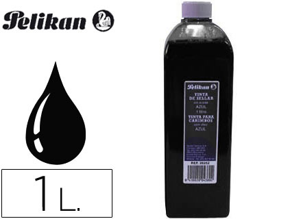 Tinta para Almofadas de Carimbos  Frasco 1 Litro Preta