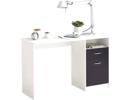 Secretária VIDA XL com 1 Gaveta Branco (123x50x76.5cm)