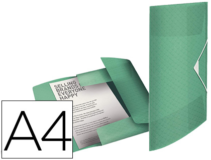 Pasta Elásticos Ice A4, 3 Abas, 150 Folhas, Verde