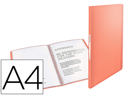 Portfólio Ice A4, 40 Bolsas, Polipropileno, Pêssego