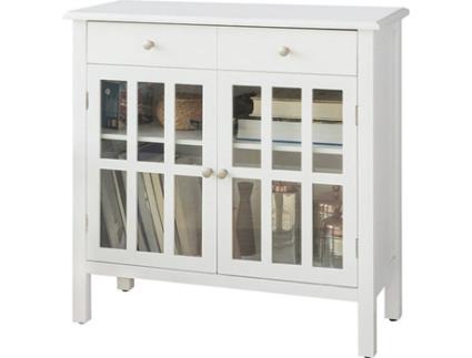 Móvel de Cozinha  Branco com 2 gavetas e 2 portas (80x34x80cm)