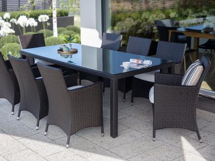 Conjunto de 2 cadeiras de jardim de rattan sintético castanho escuro ITALY