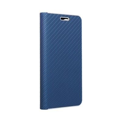 Capa Samsung Galaxy A20E Forcell Livro Efeito carbono Azul