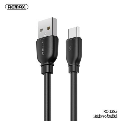 Cabo Remax Usb - Tipo C Suji Pro 2,1A Rc-138A Preto