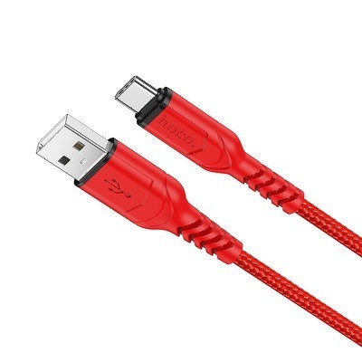 Cabo Hoco Usb Para Typ C 3A Victory X59 1 Metro Vermelho