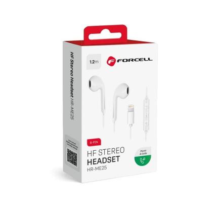 Fones De Ouvido Forcell Estéreo Apple Iphone Lightning 8 Pinos Branca