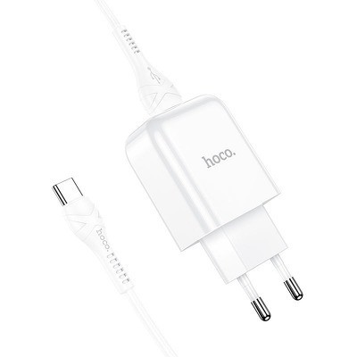Carregador De Viagem Hoco Usb + Tipo C 2A N2 Vigor Branco