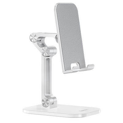 Suporte De Mesa Hoco Dobrável Duplo Excelente Ph34 (4,7' - 13') Branco