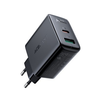 Carregador Acefast Tipo C + Usb Qc3.0 Pd32W A5 Preto