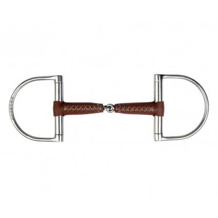 Metalab Verdun Pinchless 17 Mm Leather Snaffle Dourado 125 mm