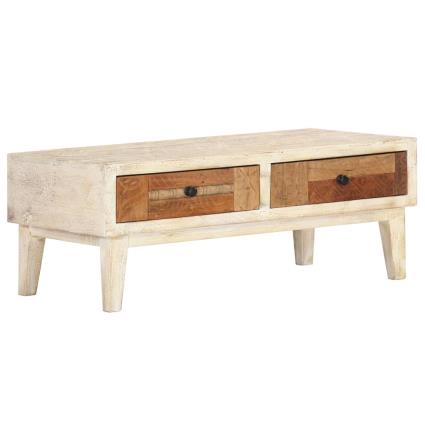 vidaXL Mesa de centro 90x50x35 cm madeira recuperada maciça