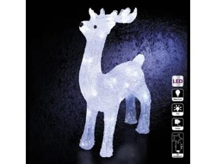 Figura de Natal FÉÉRIC LIGHTS AND CHRISTMAS externa Rena 45,5 cm (Branco)