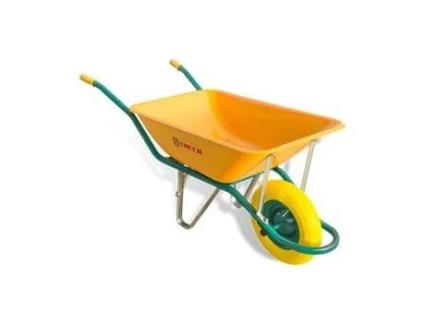 Carretilla obra amarilla 90l. rueda impinchable