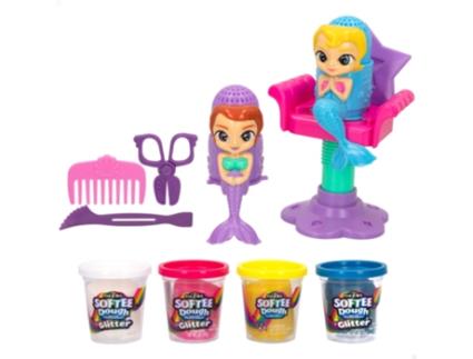 Plasticina CRA-Z-ART Sereias Brilhantes Softee Dough (4 Unidades 3 - anos)