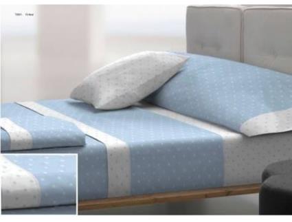 Conjunto Lençóis TOLRA Prestige-2911 (Azul - Algodão e Poliéster - 150 cm)