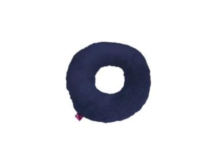 Almofada Sanitizada Anti-Decúbito com Furo e Forma Redonda, Azul Marinho 44X11 cm UBIOTEX