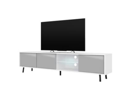 Móvel de TV TV SELSEY Galhad Branco, Cinzento (175 x 51 x 31.3)