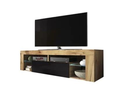 Móvel de TV TV SELSEY Bianko Lancaster, Preto (140 x 50.5 x 35)