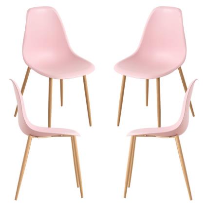 Presentes Miguel - Pack 4 Cadeiras Mykle - Rosa