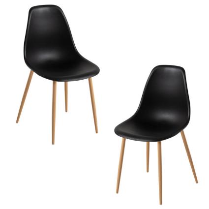 Presentes Miguel - Pack 2 Cadeiras Mykle - Preto
