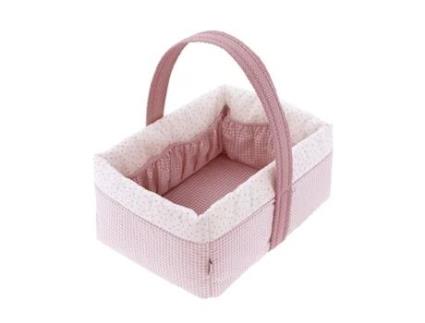 Cesta CAMBRASS Vichy10 (Algodão - Rosa - 22.5 x 29 x 29 cm)