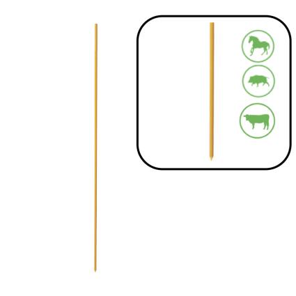 PACK 50 ESTACAS 120cm FIBRA AMARELA PASTORMATIC - PASTORMATIC