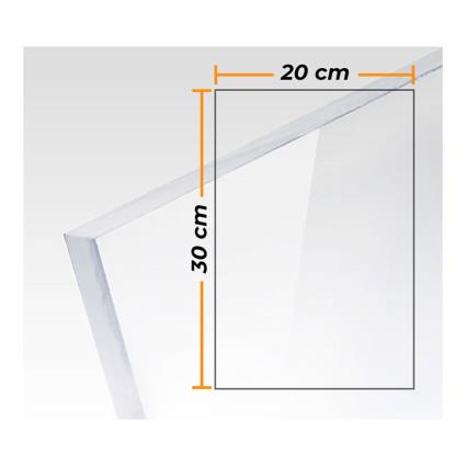 PLACA METACRILATO TRANSPARENTE COLADA 3mm- 20x30cm. - COMPOSSAR