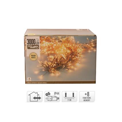 Grinalda 3000 Leds Luz Quente 22M
