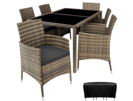 Conjunto TECTAKE de Rattan 6+1